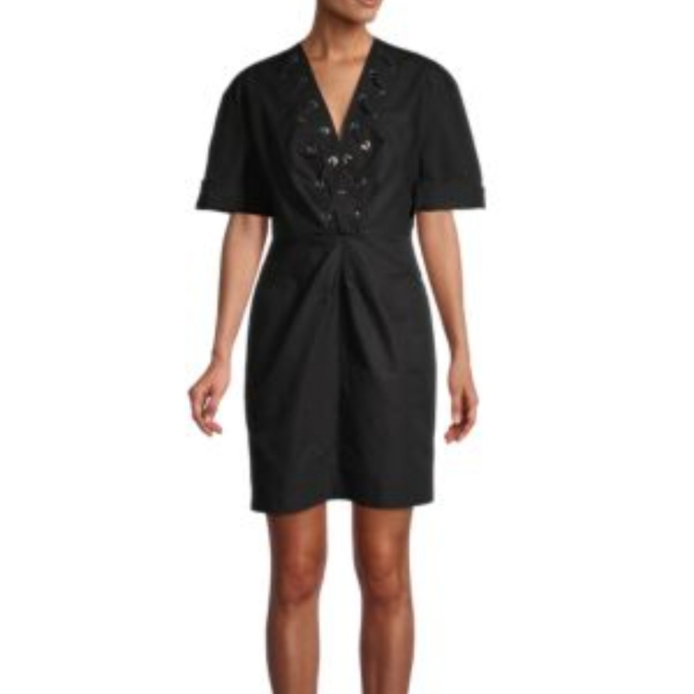 Sandro Paris Lattice Bust Mini Dress #3129